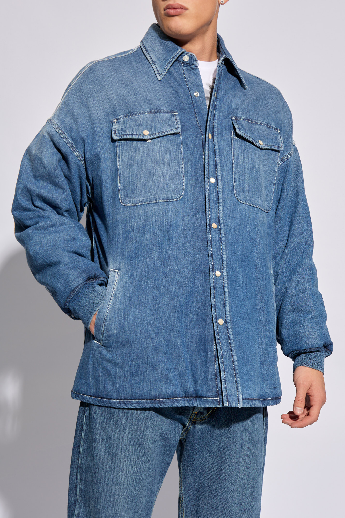 Insulated blue jean store jacket